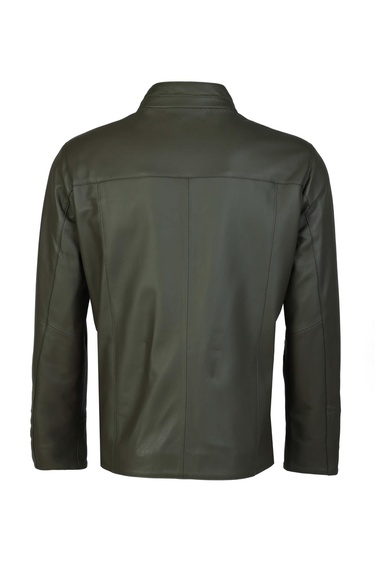  Tamer Tanca Erkek Hakiki Deri Yeşil Deri Mont