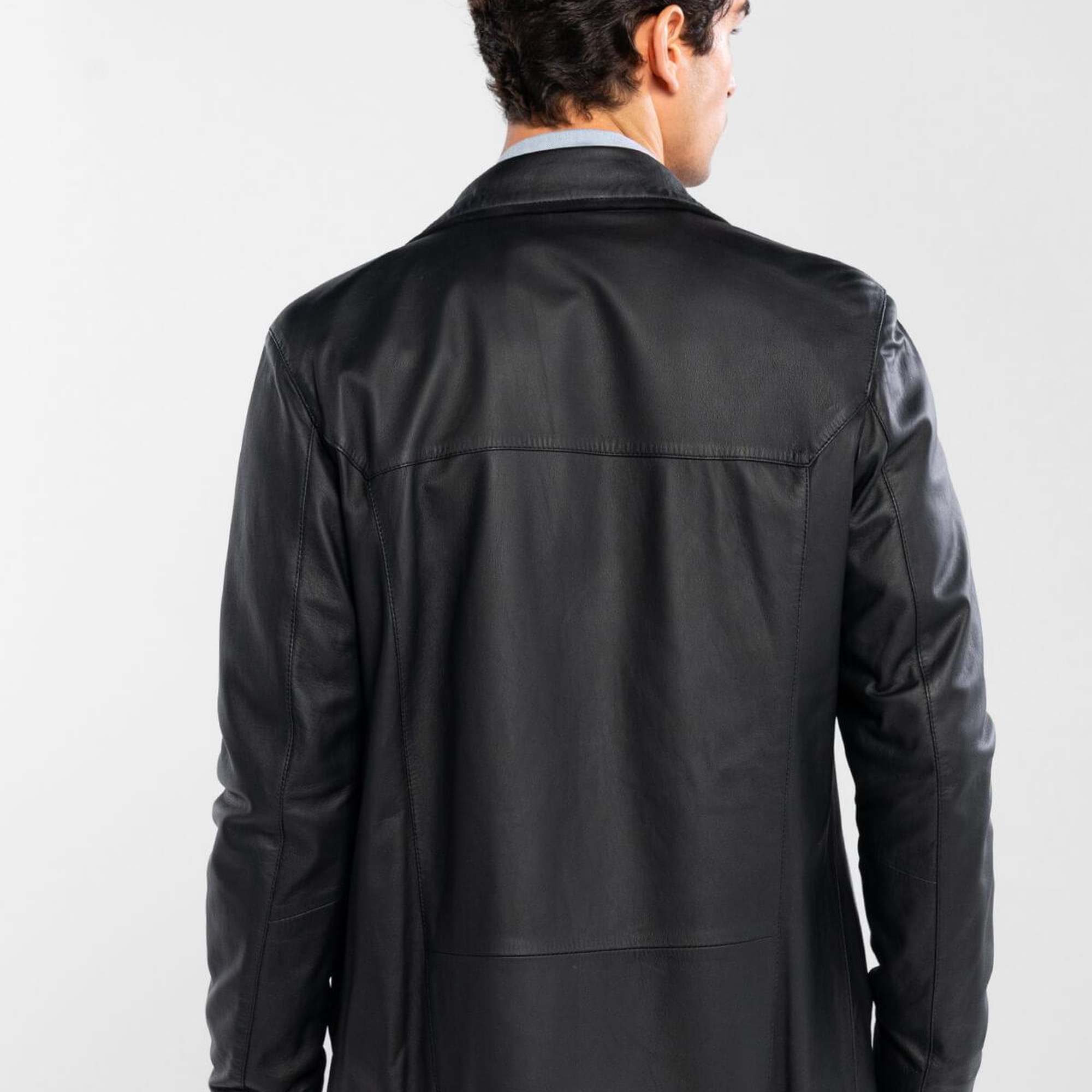 Tamer Tanca Erkek Hakiki Deri Siyah Deri Mont