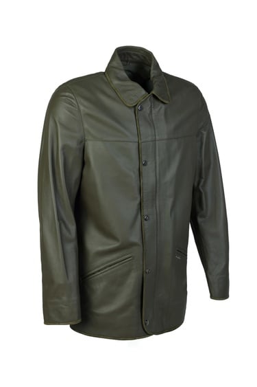  Tamer Tanca Erkek Hakiki Deri Yeşil Deri Mont