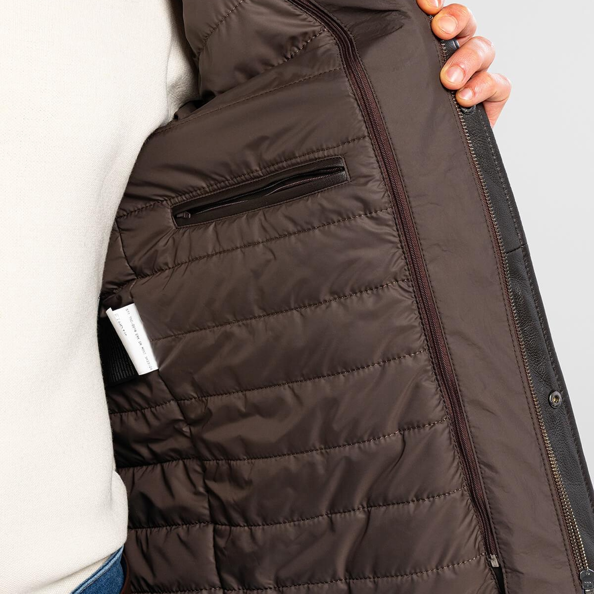 Tamer Tanca Erkek Hakiki Deri Kahverengi Deri Mont