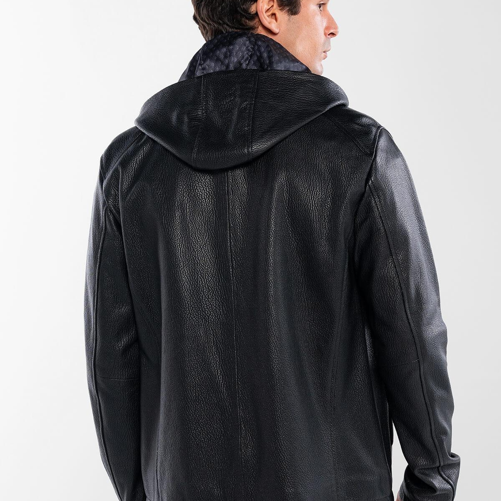 Tamer Tanca Erkek Hakiki Deri Siyah Deri Mont