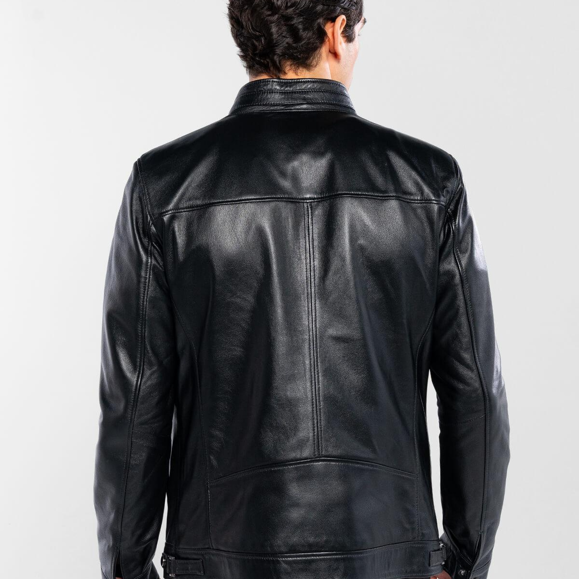 Tamer Tanca Erkek Hakiki Deri Siyah Deri Deri Mont