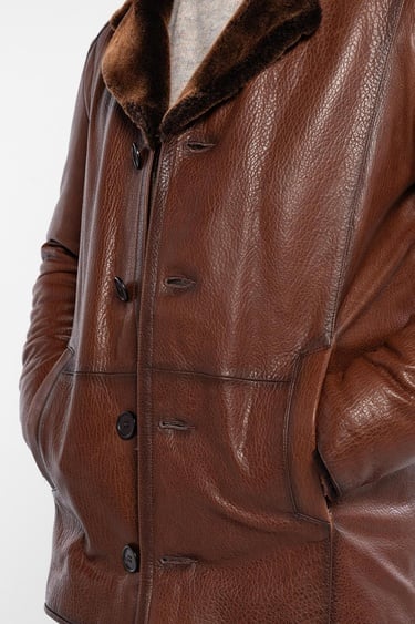  Tamer Tanca Erkek Hakiki Deri Kahverengi Deri Mont