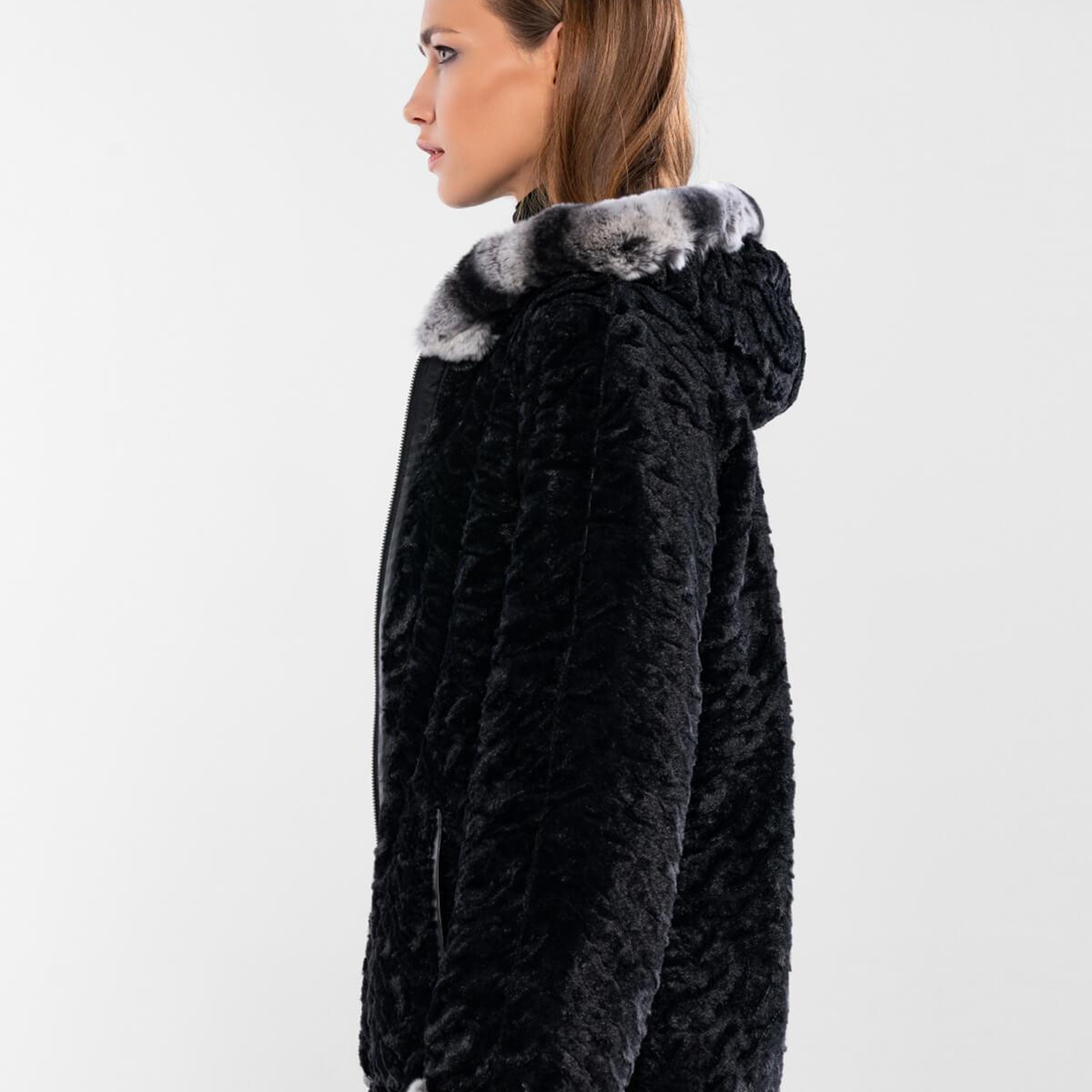 Tamer Tanca Kadın Hakiki Deri Siyah Deri Mont