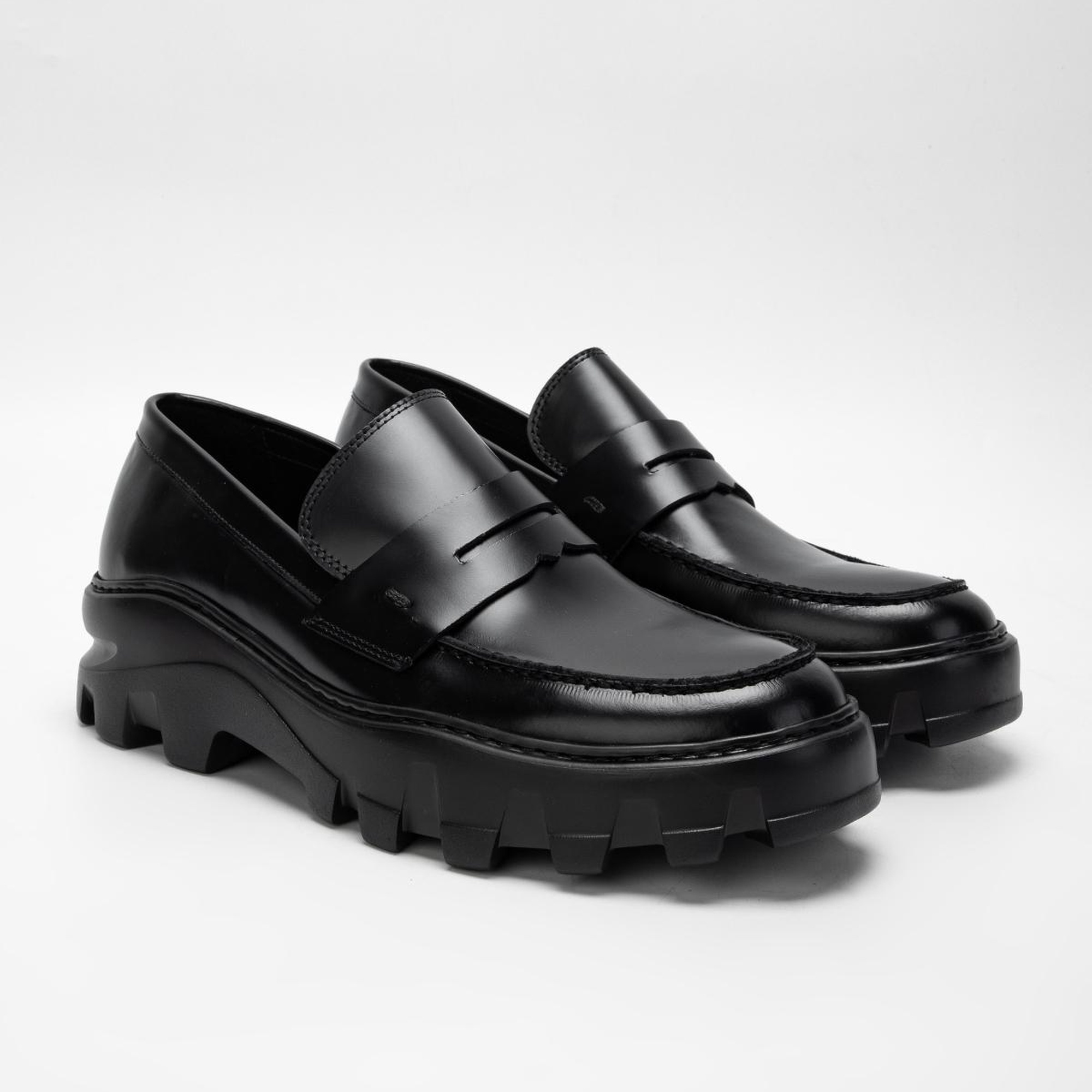 Valmenti Erkek Siyah Açma Hakiki Deri Loafer Ayakkabı