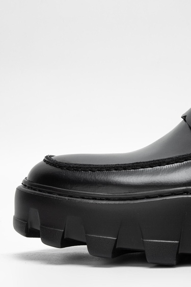  Valmenti Erkek Siyah Açma Hakiki Deri Loafer Ayakkabı