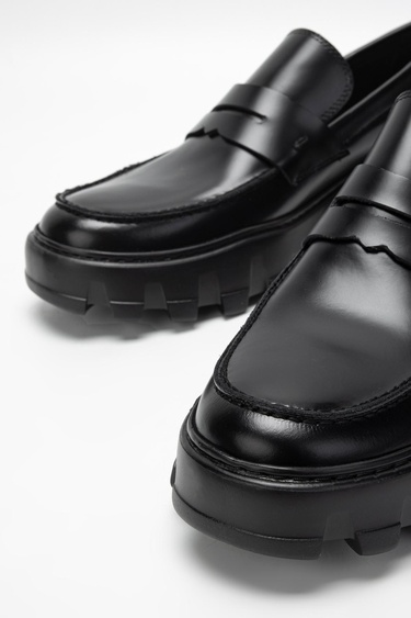  Valmenti Erkek Siyah Açma Hakiki Deri Loafer Ayakkabı