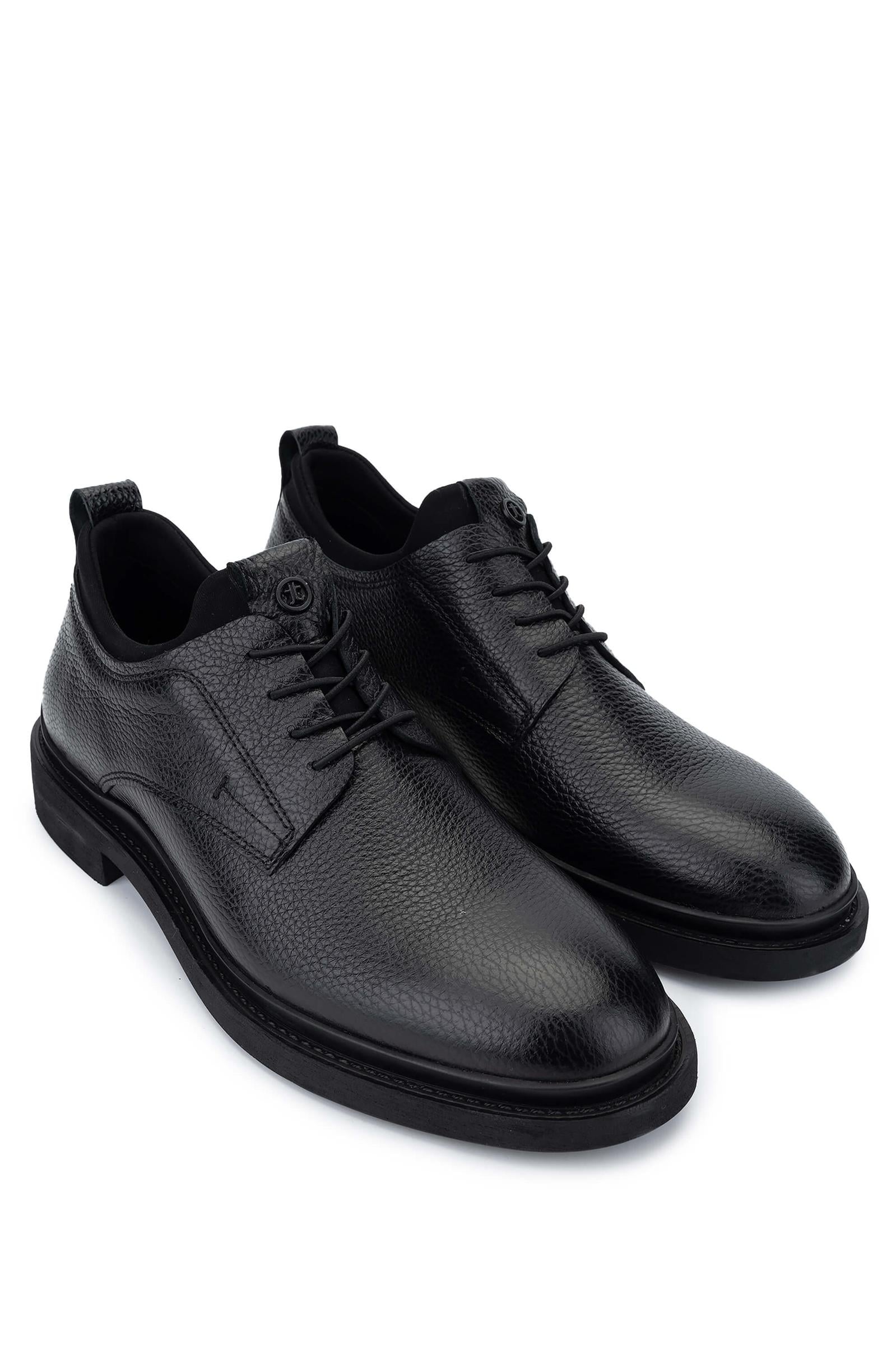 Tamer Tanca Tamer Tanca Erkek Hakiki Deri Siyah Floter Casual Ayakkabı | FashFed Siyah - 3. görsel