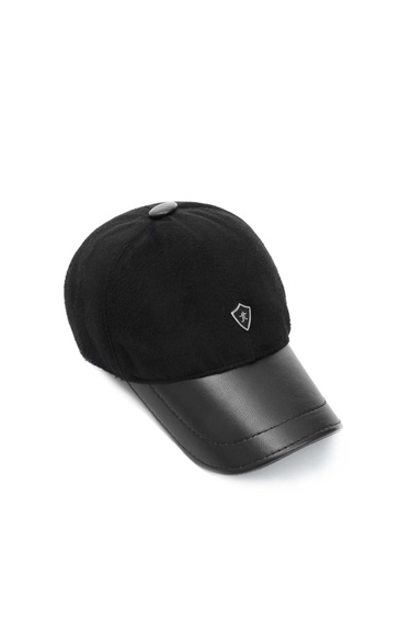  Tamer Tanca Erkek Hakiki Deri Siyah Şapka