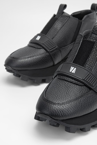  Valmenti Kadın Siyah Floter Hakiki Deri Casual Bot