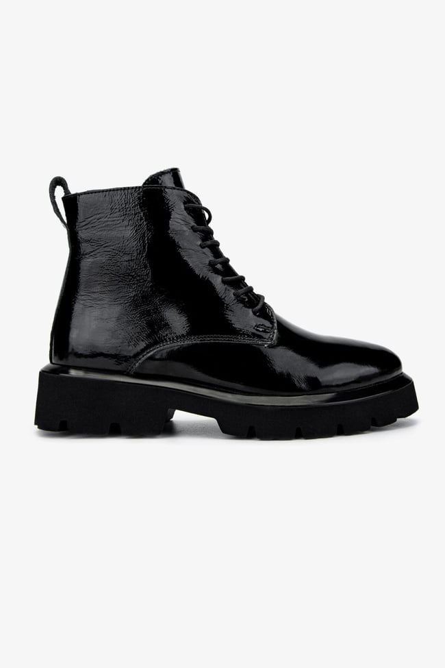  Valmenti Kadın Siyah Rugan Casual Bot