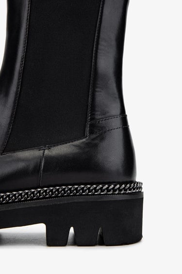  Valmenti Kadın Hakiki Deri Siyah Deri Casual Bot