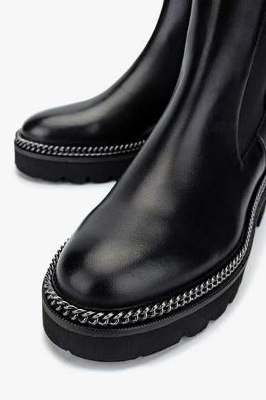  Valmenti Kadın Hakiki Deri Siyah Deri Casual Bot