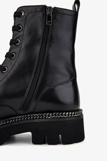  Valmenti Kadın Hakiki Deri Siyah Deri Casual Bot