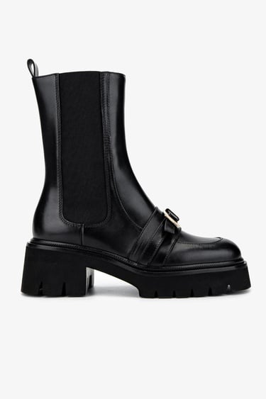  Valmenti Kadın Hakiki Deri Siyah Deri Casual Bot