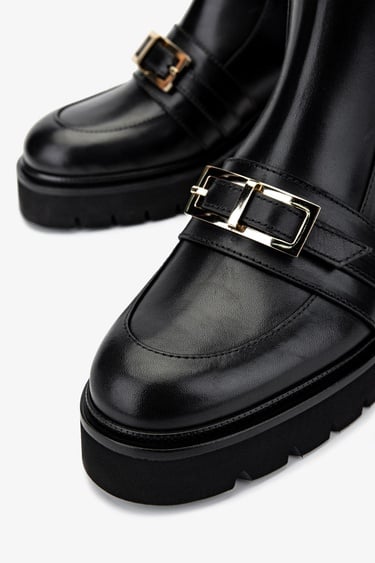  Valmenti Kadın Hakiki Deri Siyah Deri Casual Bot