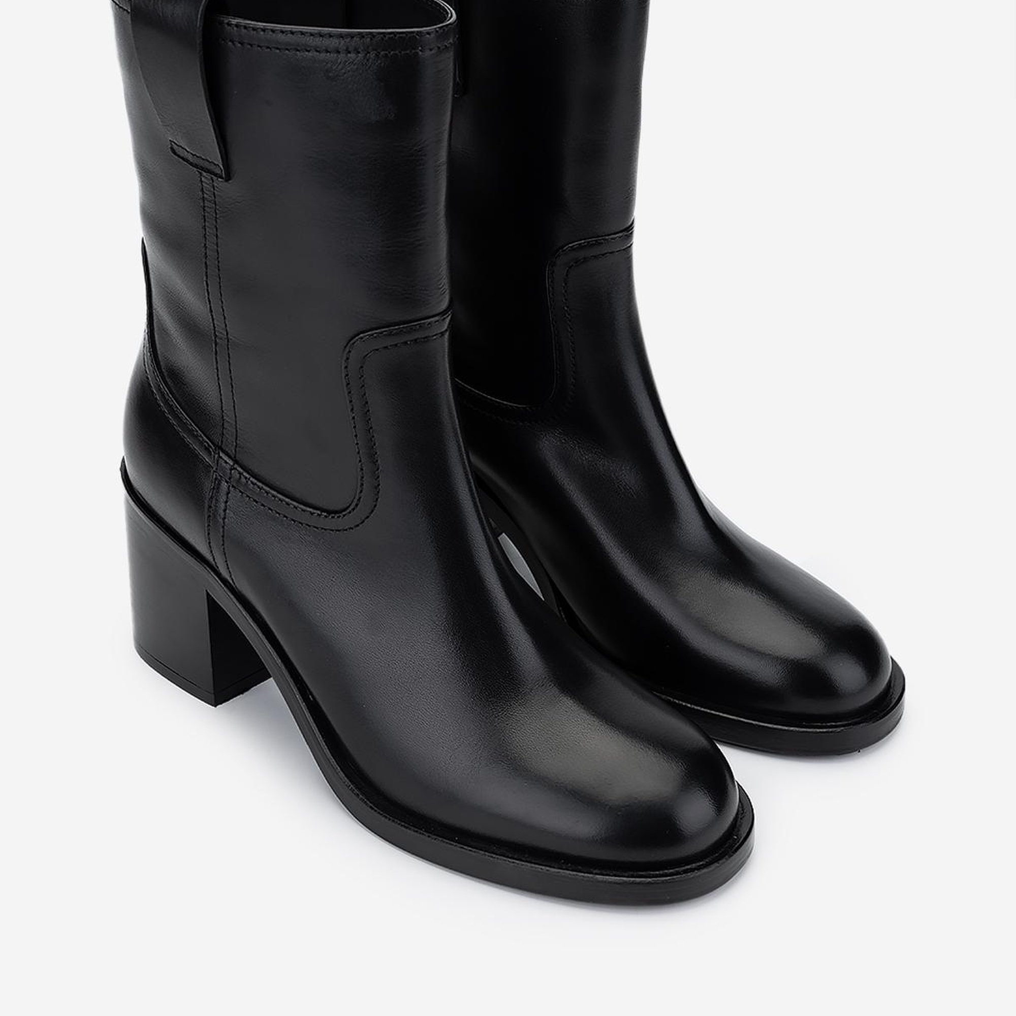 Valmenti Kadın Hakiki Deri Siyah Deri Casual Bot