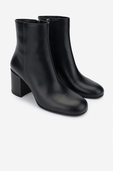  Valmenti Kadın Hakiki Deri Siyah Deri Casual Bot