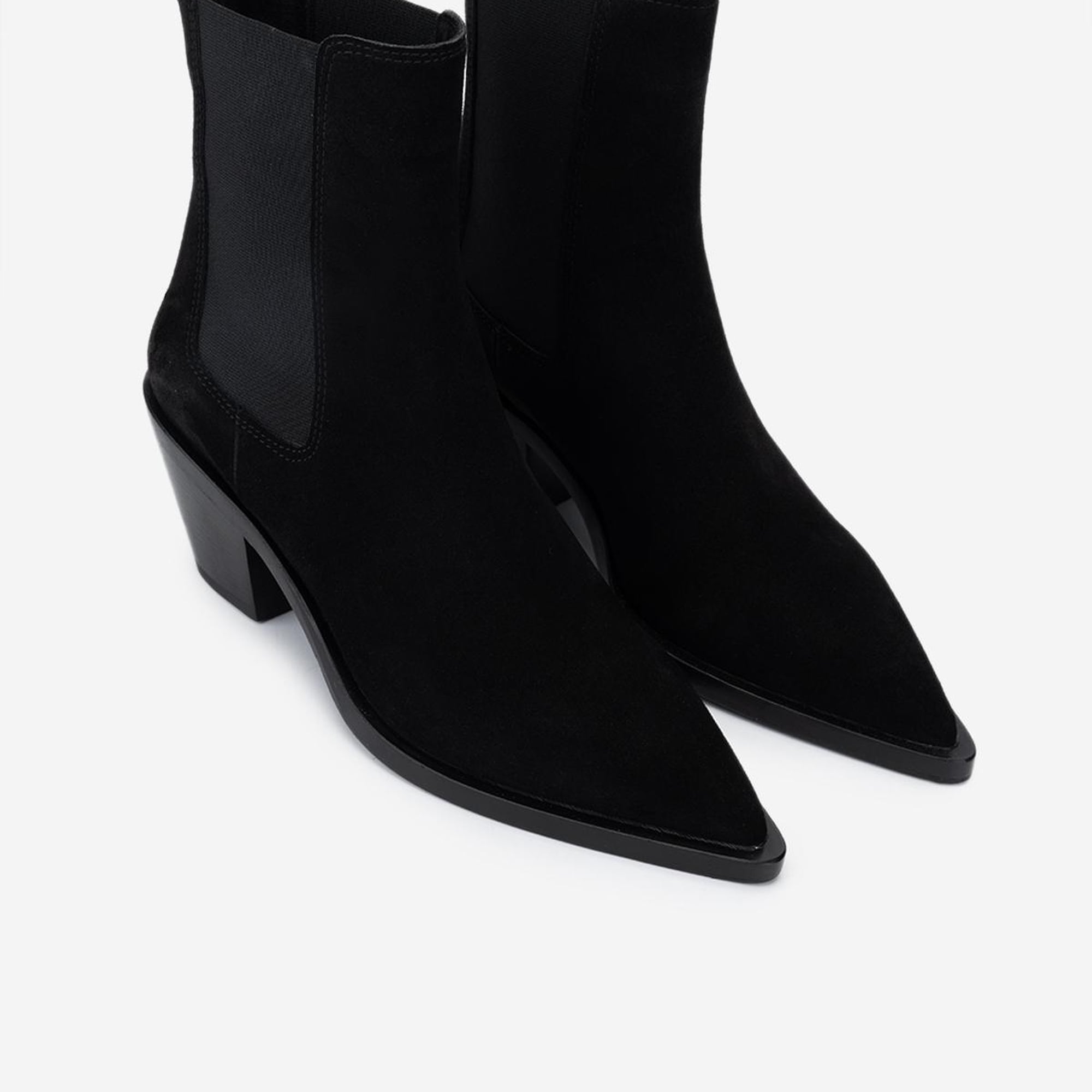 Valmenti Kadın Hakiki Deri Siyah Süet Casual Bot