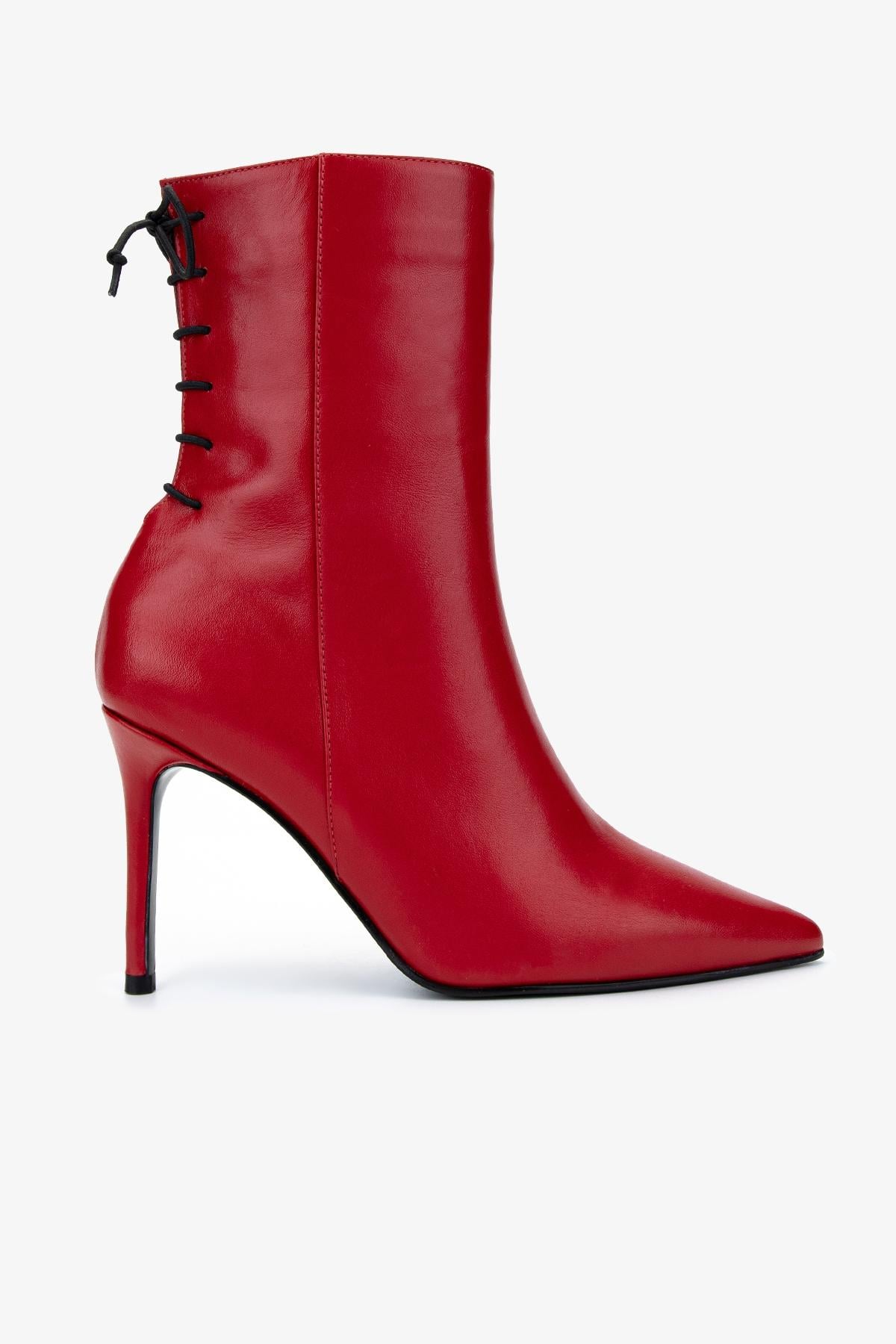 Valmenti Kadın . Kırmızı Topuklu Bot