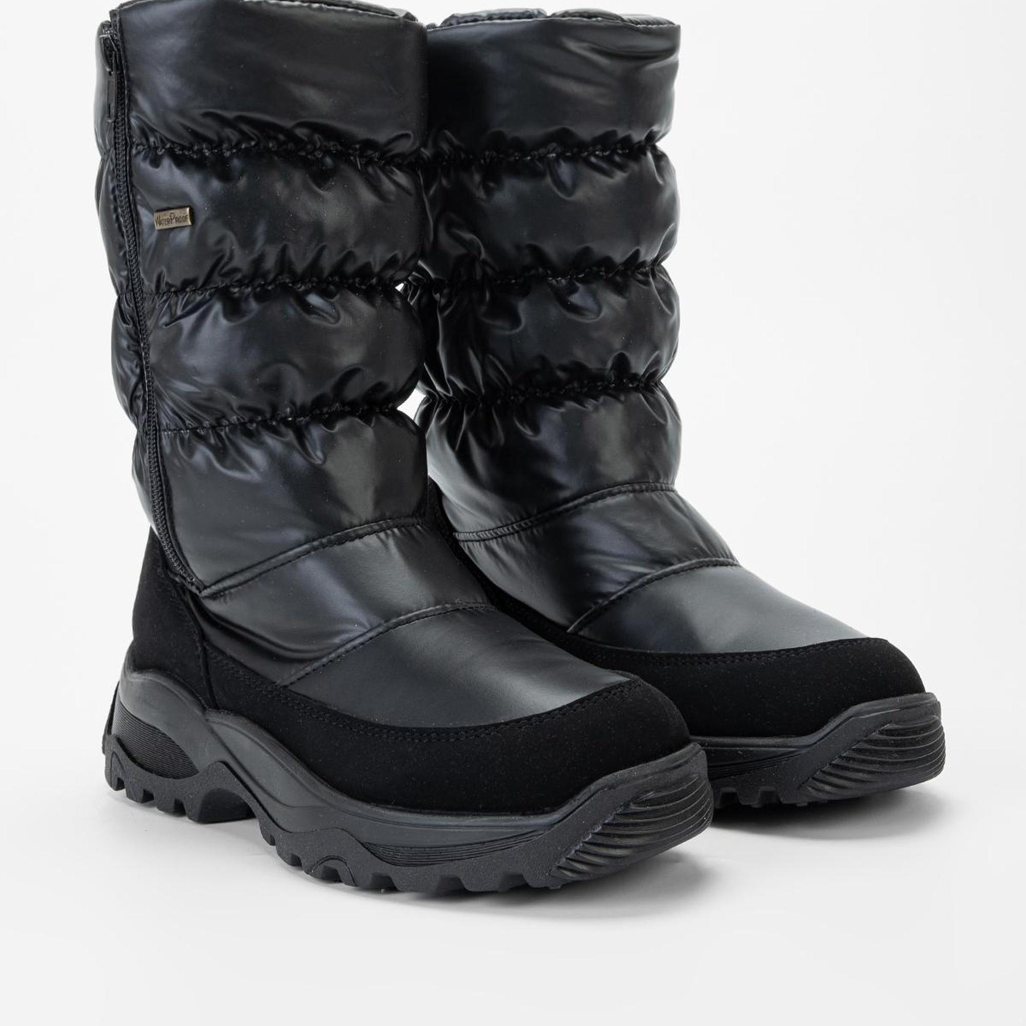 Valmenti Maura Kadın Siyah Deri & Tekstil Kar Botu