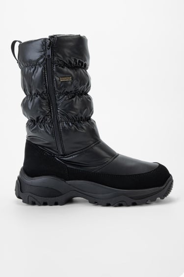  Valmenti Maura Kadın Siyah Deri & Tekstil Kar Botu