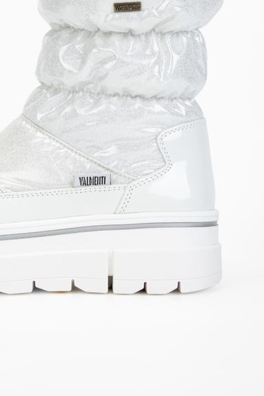  Valmenti Abriana Kadın Beyaz parıltı Deri & Tekstil Kar Botu