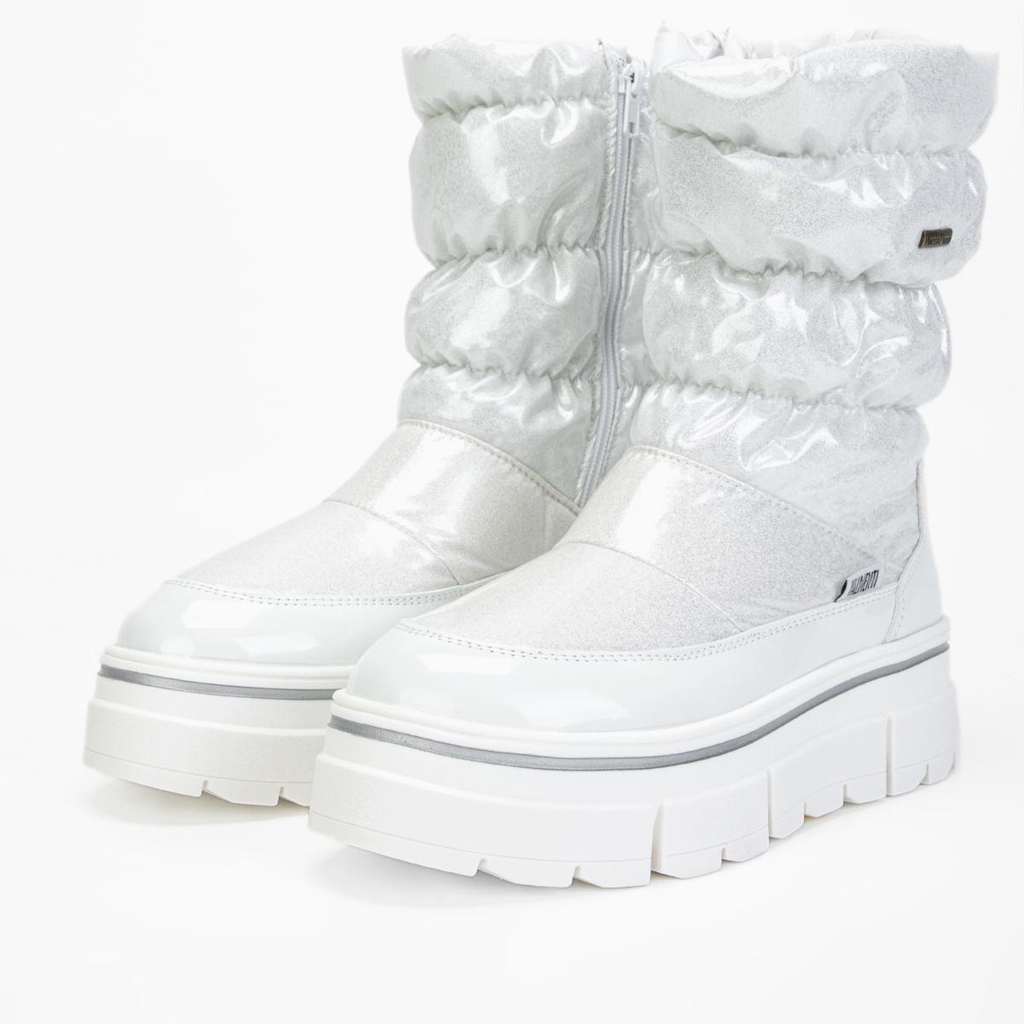 Valmenti Abriana Kadın Beyaz parıltı Deri & Tekstil Kar Botu