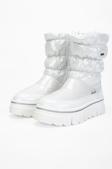  Valmenti Abriana Kadın Beyaz parıltı Deri & Tekstil Kar Botu