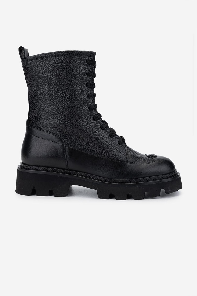  Valmenti Kadın Hakiki Deri Siyah Casual Bot