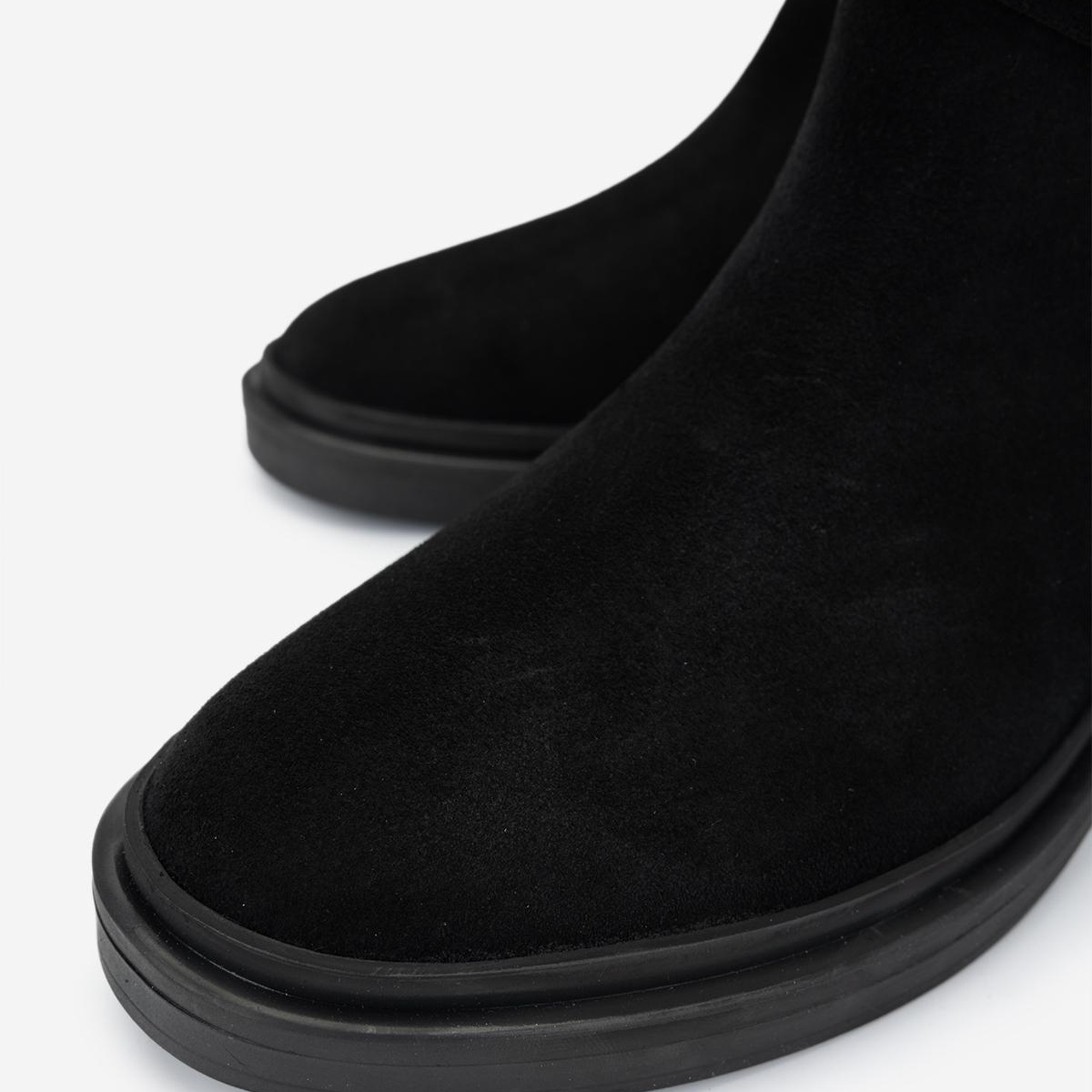 Valmenti Kadın Siyah Süet Düz Bot