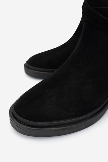  Valmenti Kadın Siyah Süet Düz Bot