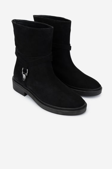  Valmenti Kadın Siyah Süet Düz Bot