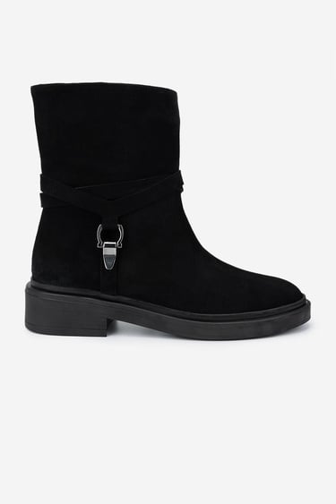  Valmenti Kadın Siyah Süet Düz Bot