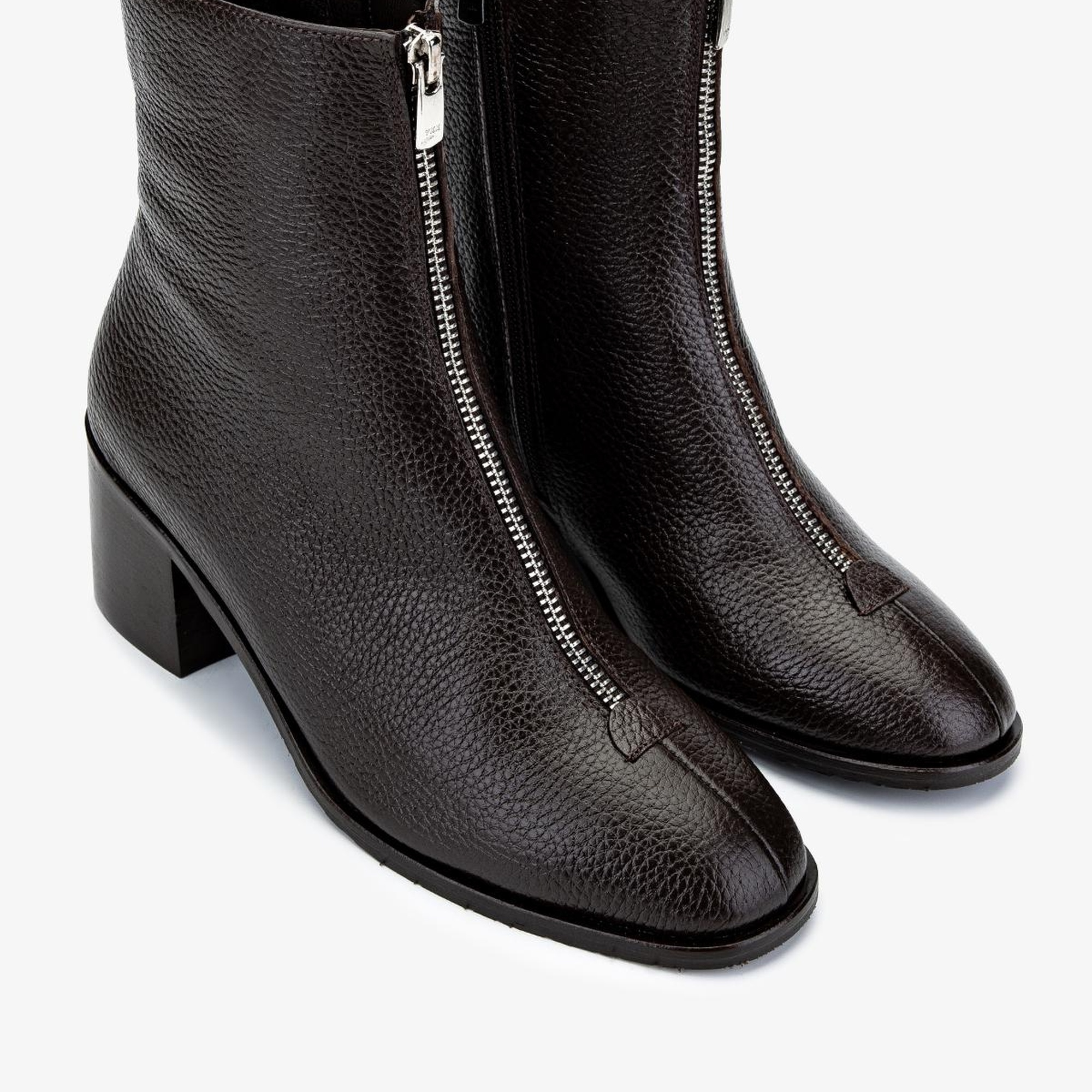 Valmenti Kadın Hakiki Deri Kahverengi Topuklu Bot