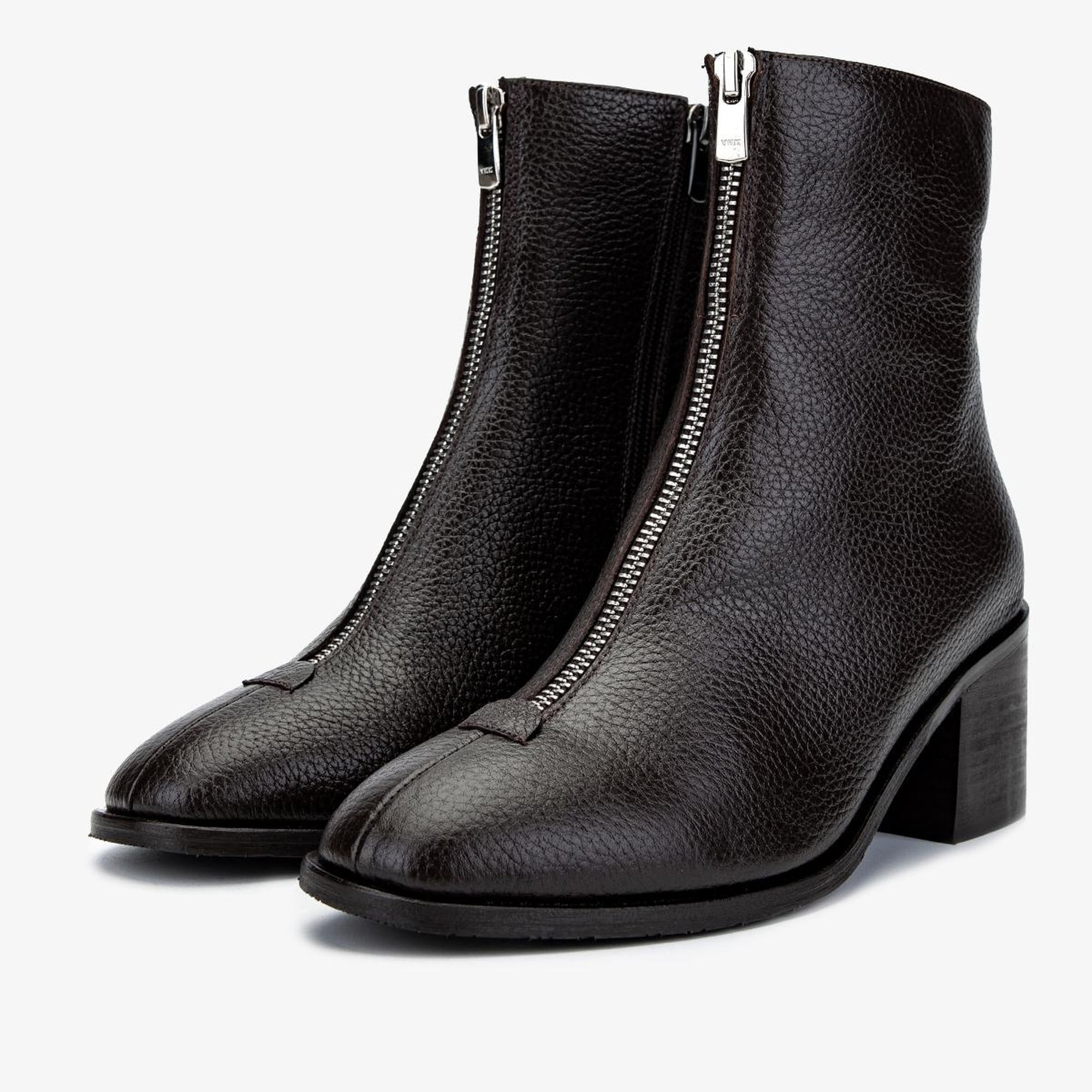 Valmenti Kadın Hakiki Deri Kahverengi Topuklu Bot