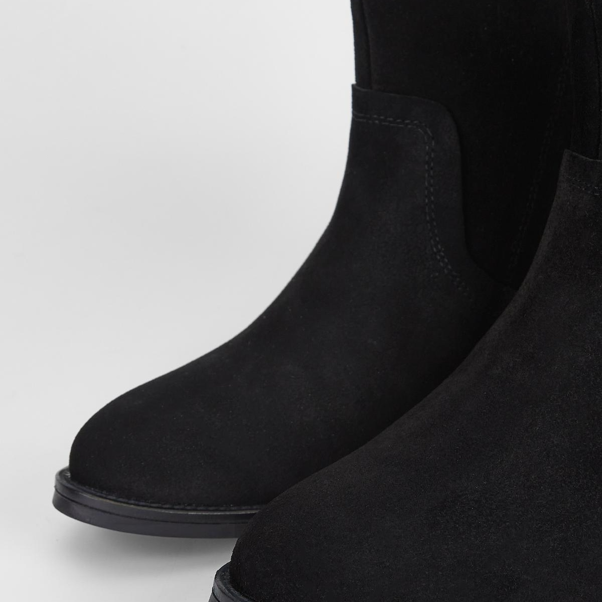 Valmenti Kadın Siyah Süet Hakiki Deri Casual Bot