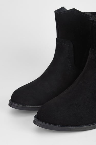  Valmenti Kadın Siyah Süet Hakiki Deri Casual Bot