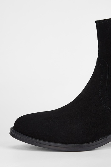  Valmenti Kadın Siyah Süet Hakiki Deri Casual Bot