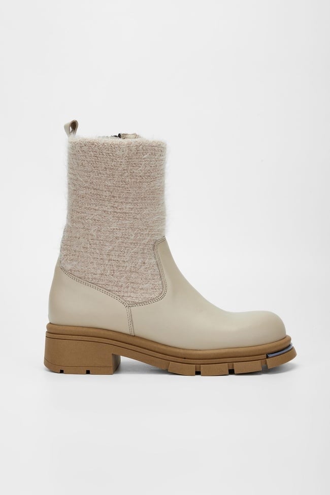  Valmenti Kadın Bej Hakiki Deri Casual Bot