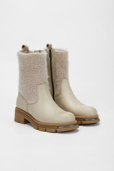  Valmenti Kadın Bej Hakiki Deri Casual Bot