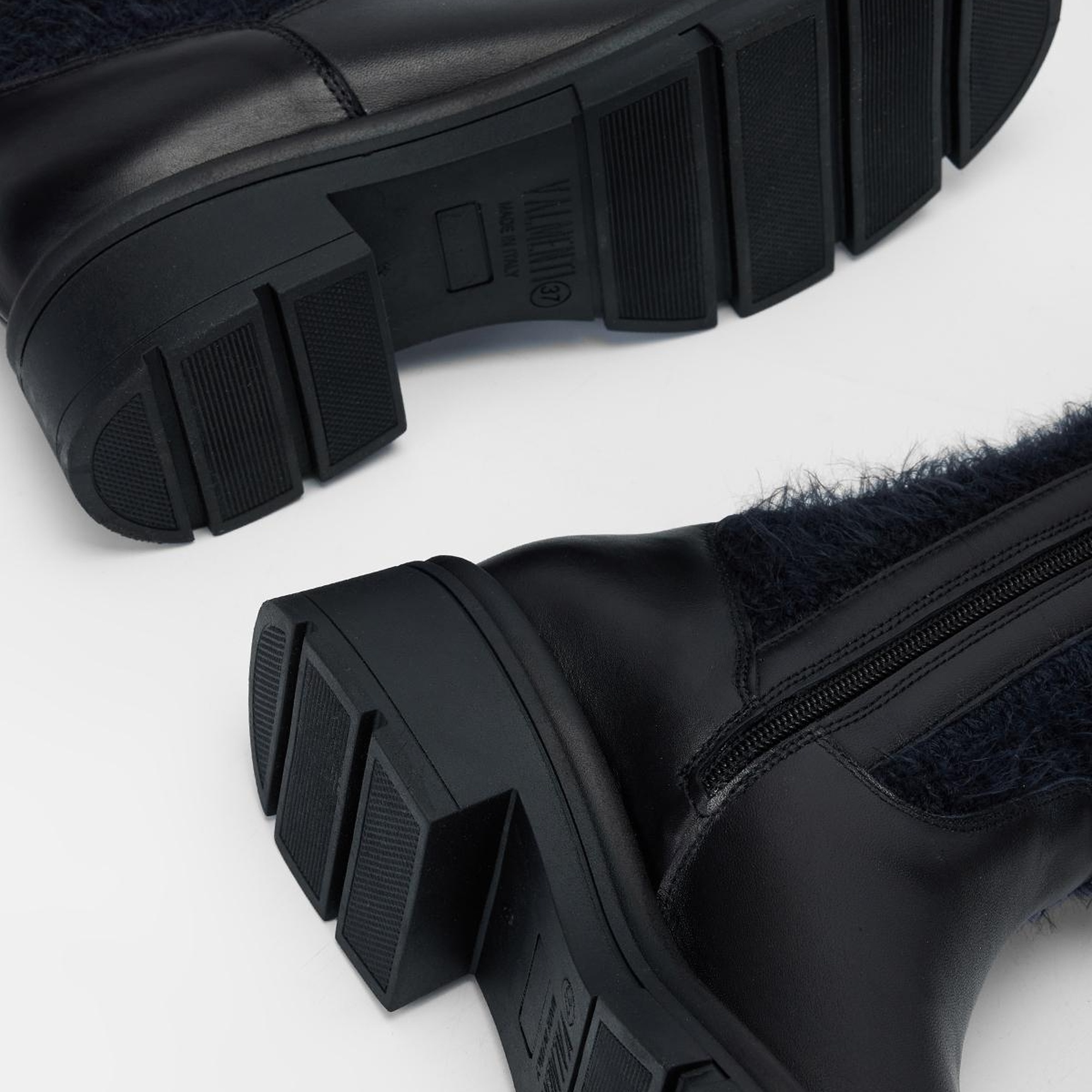 Valmenti Kadın Siyah Hakiki Deri Casual Bot