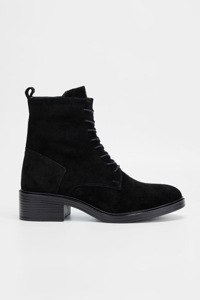  Valmenti Regulus Kadın Siyah Süet Hakiki Deri Casual Bot