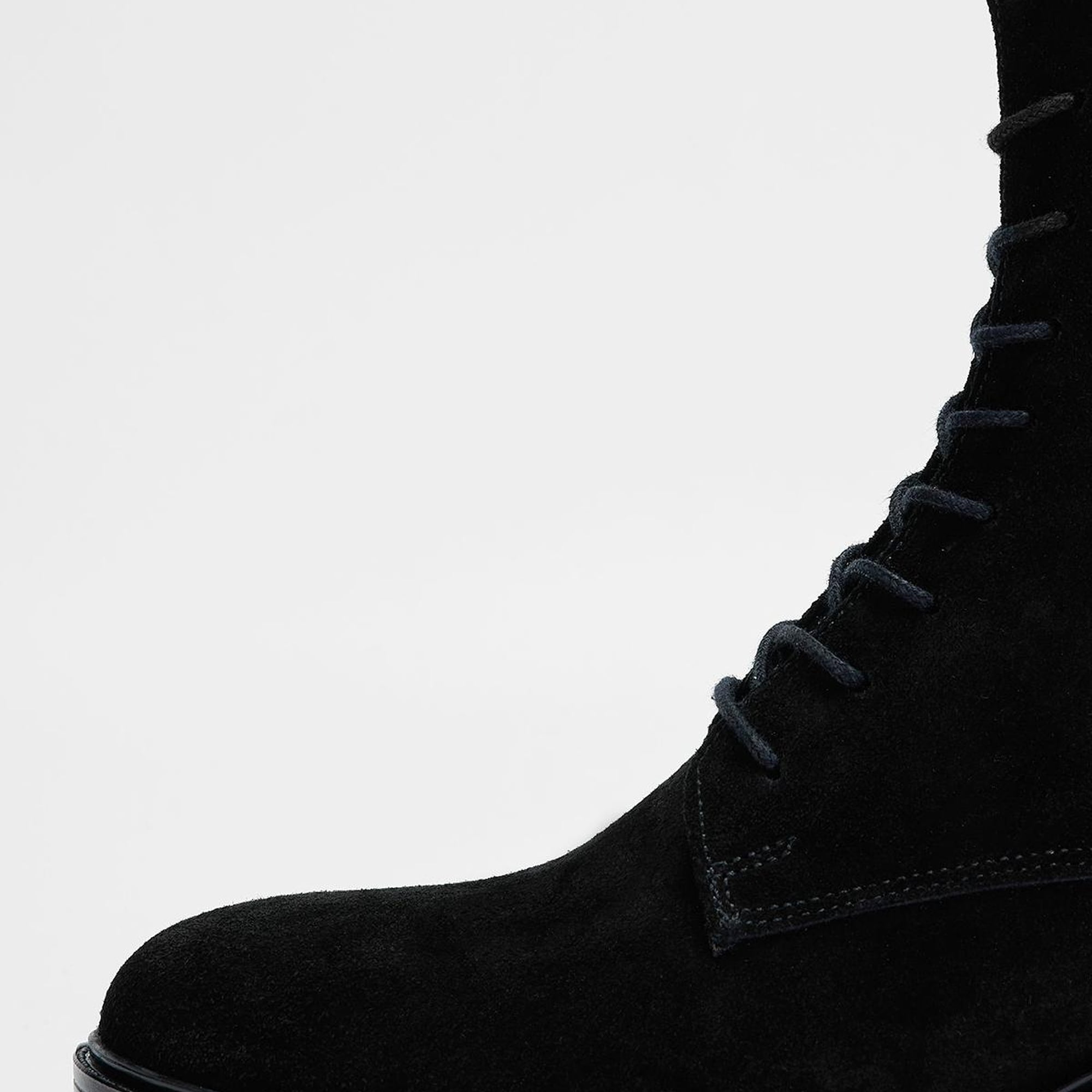 Valmenti Regulus Kadın Siyah Süet Hakiki Deri Casual Bot