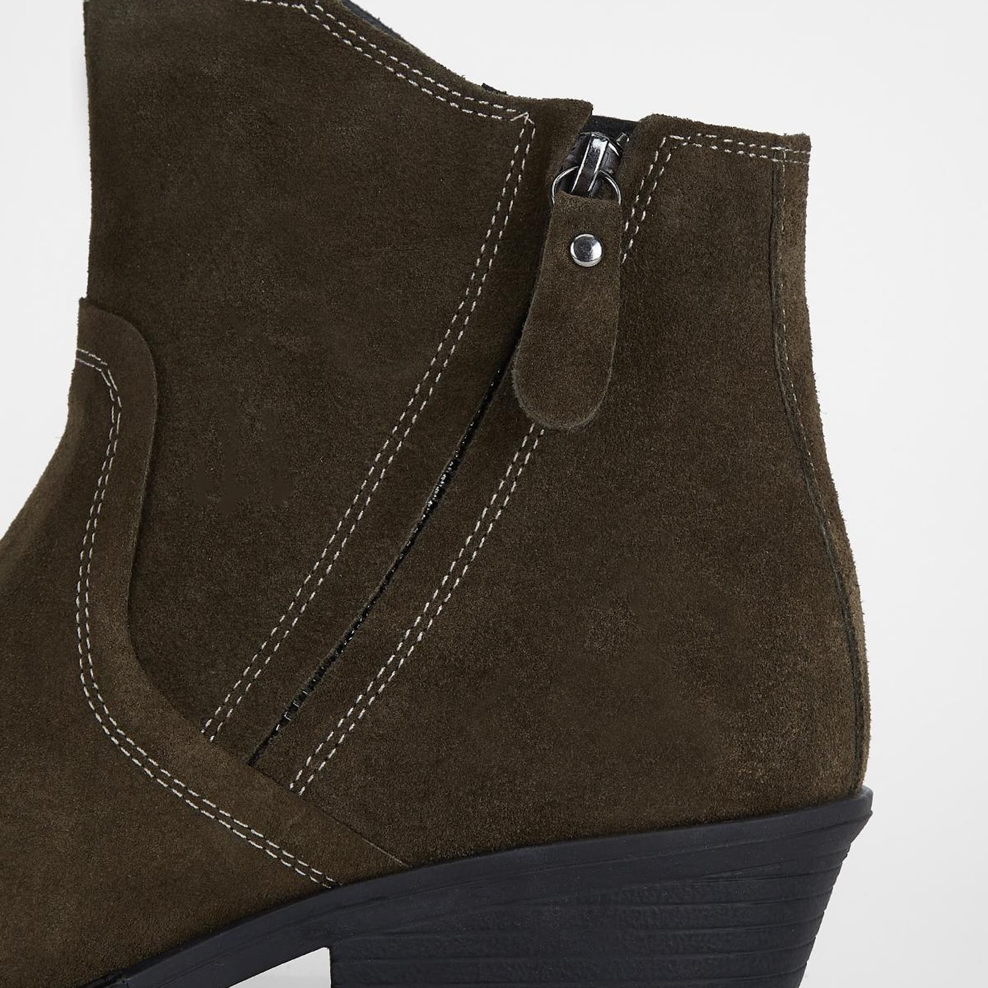 Valmenti Kadın Haki Süet Hakiki Deri Casual Bot