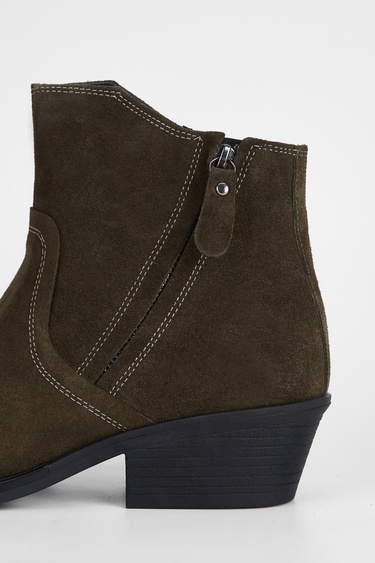  Valmenti Kadın Haki Süet Hakiki Deri Casual Bot