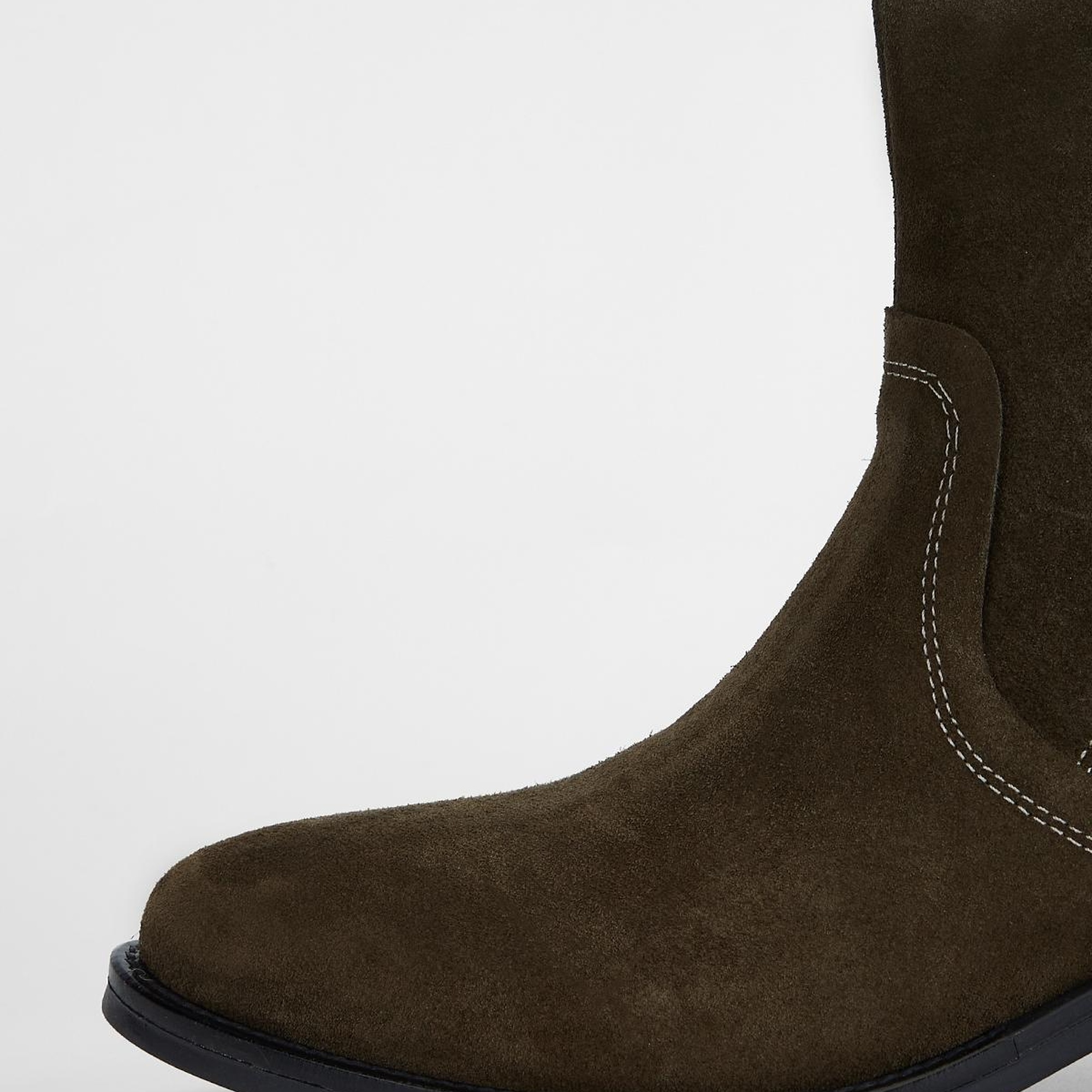 Valmenti Kadın Haki Süet Hakiki Deri Casual Bot