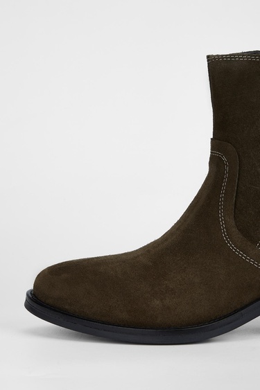  Valmenti Kadın Haki Süet Hakiki Deri Casual Bot