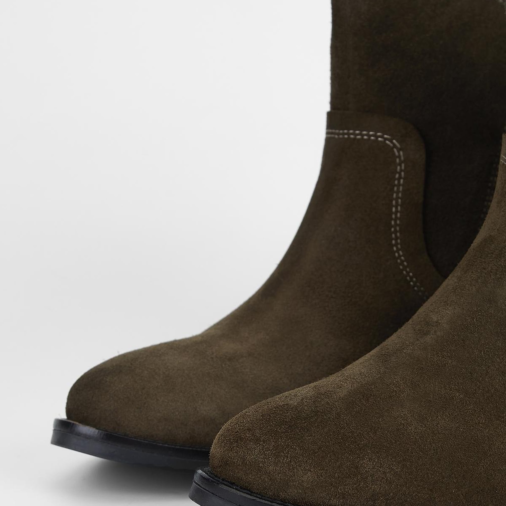 Valmenti Kadın Haki Süet Hakiki Deri Casual Bot