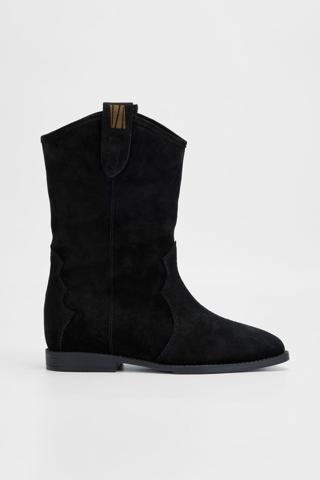  Valmenti Draco Kadın Siyah Süet Hakiki Deri Casual Bot